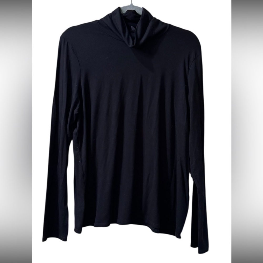 Eileen Fisher Black Turtleneck Size XL Luxury‎ basic